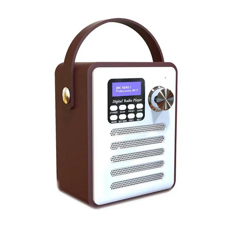 

Multifunctional Retro Radio Speaker DAB Digital WiFi FM Radio Alarm Clock Wooden Box Stickers Belt Bluetooth TF Card U Disk MP3