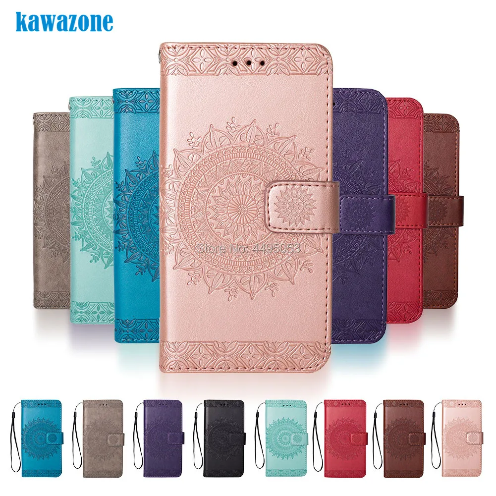 

Phone Etui Coque Cover Case on for Huawei P20 Mate 20 Pro Lite Plus Mate20 With Soft TPu Totem Print PU Leather Flip Wallet