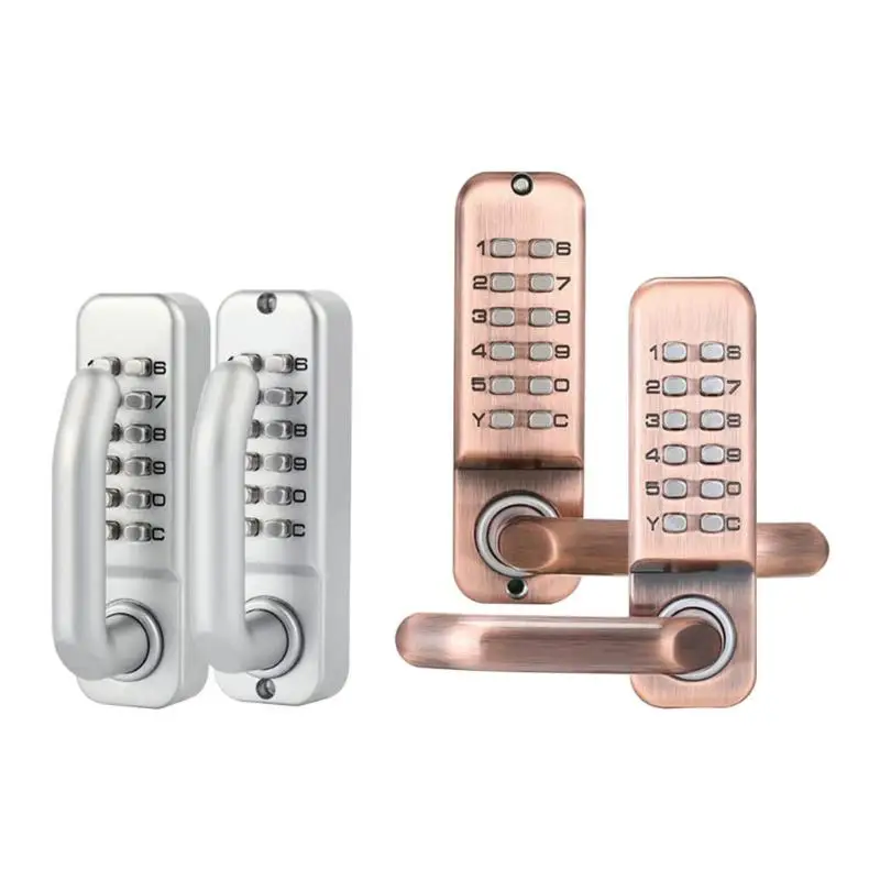 

Mechanical Digital Door Lock Zinc Alloy Push Button Keyless Entry Code Combination Lock Home Security Furniture Hardware