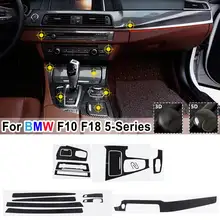 3D/5D наклейка для BMW F10 F18 5 серии 2011- LHD глянцевая/матовая наклейка из углеродного волокна внутренняя коробка переключения передач виниловая наклейка отделка