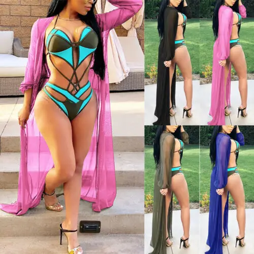 

Womens Bikini Cover Up Summer Sexy Hot Ladies Fashion Swimwear Beach Maxi Wrap Skirt Sarong Kimono Kaftan Dress