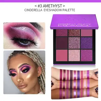 

9 Colors Matte Eye Shadow Palette Waterproof Glitter Shimmering Eyeshadow Makeup Long-Lasting Eye Pigment Beauty Accessories