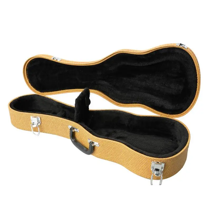 

24" High Quality Leather Concert Ukulele Gig Bag Portable Padded 24 Inch Ukelele 4 Strings Guitar Carrying Case (Ship from US)