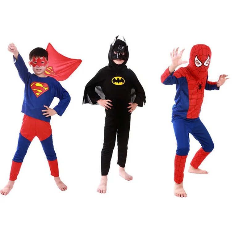 Комплекты одежды для малышей на Хэллоуин; костюмы Зорро для мальчиков с человеком-пауком/Бэтменом/Суперменом; детская одежда для костюмированной вечеринки; подарок