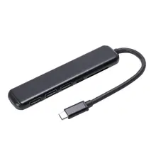 Портативный 7 в 1 type-C Usb 3,0 ступица из алюминиевого сплава адаптер с Pd быстрое зарядное устройство Sd/Tf кардридер для ноутбука Macbook(черный