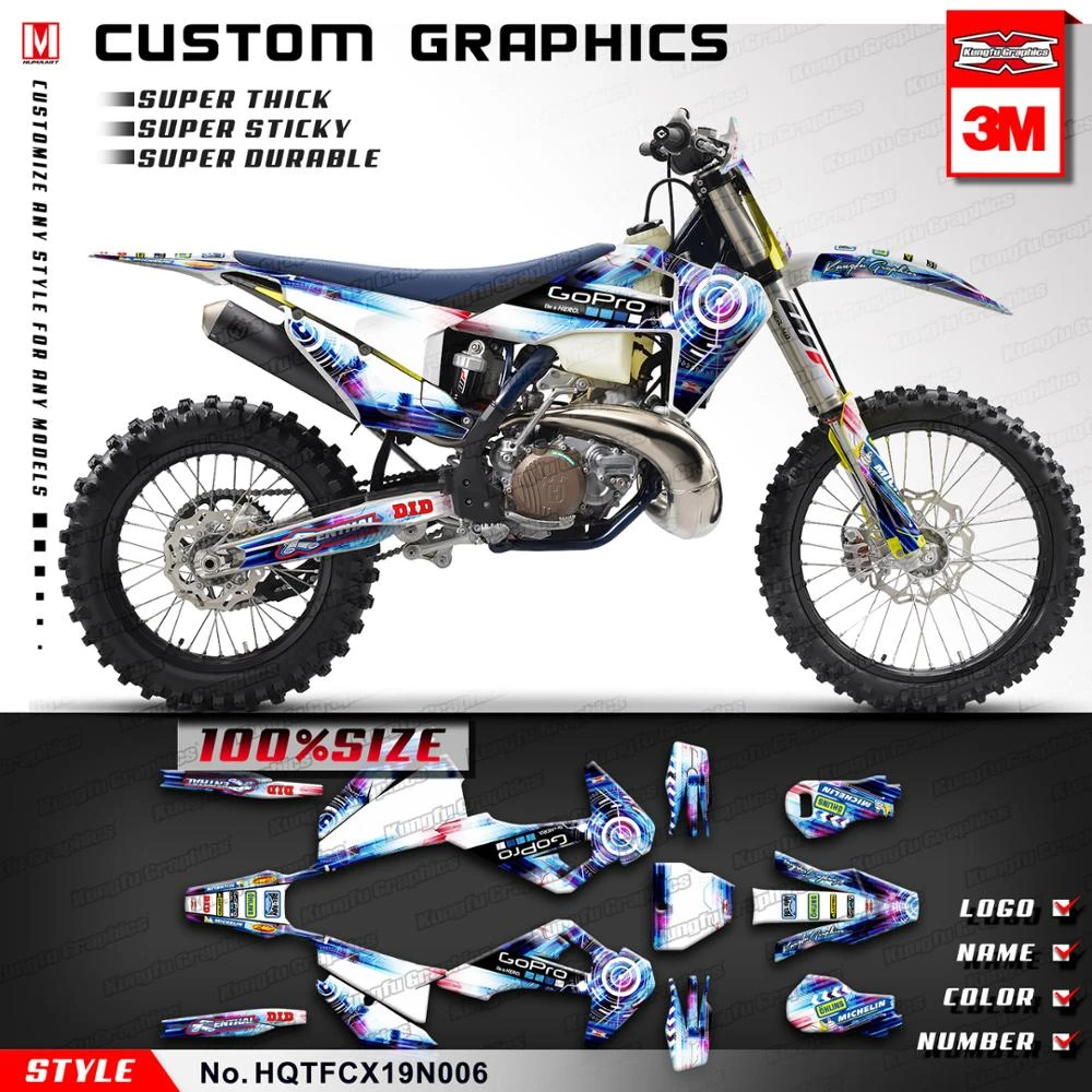 Kungfu Graphics Motocross Racing Stickers Decals Kit For Tc Fc Tx Fx 125 250 300 350 450 19 Style No Hqtfcx19n006 Decals Stickers Aliexpress