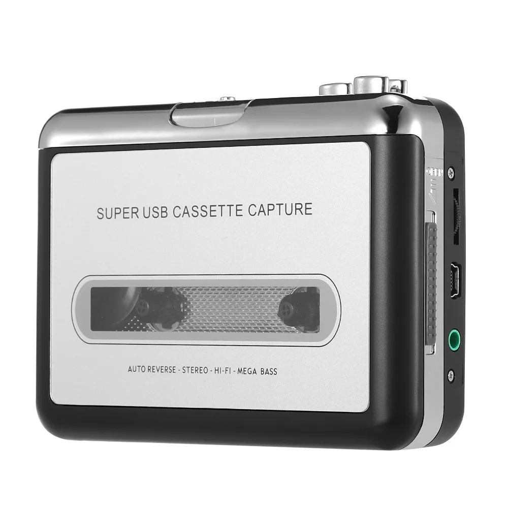 Ezcap USB Cassette Capture Audio Music Player Cassette Tape to MP3 Converter Convert into Computer Stereo HiFi Sound Mega Bass