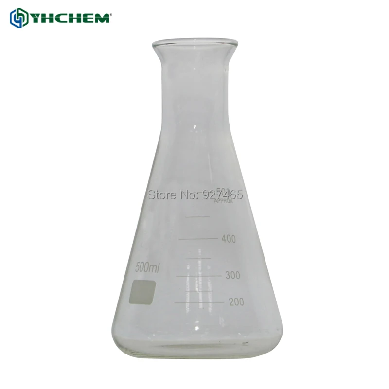 Лабораторная колба YHChem G3.3 из боросиликатного стекла 500 мл коническая