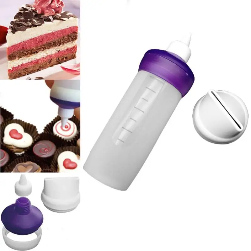 

DIY Silicone Cream Syringe Paint Bottle Chocolate Cake Decorating Tools Cookie Ice Cream Decorating Useful Tool