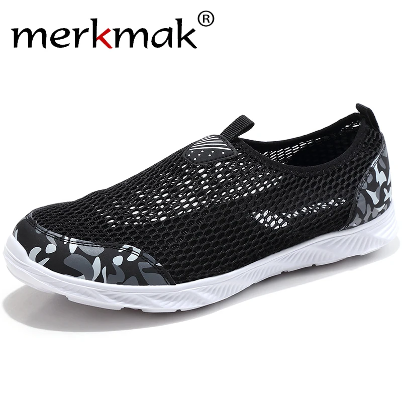 

2019 Men's Casual Shoes Sneakers Summer Men Outdoor Mesh Footwear Mesh Breathable Comfortable Slip on Waterproof Drop Shipping