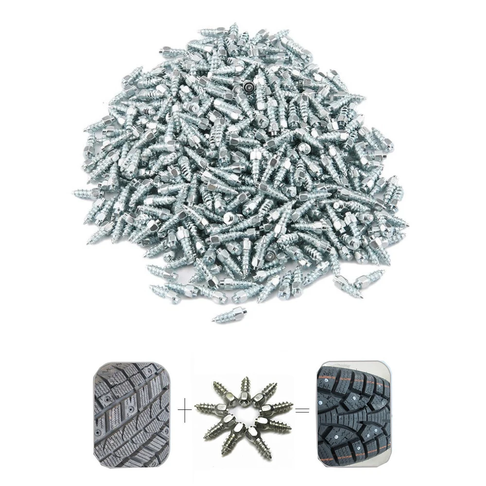100 PCS Auto Reifen Bolzen Schraube Schnee Spikes Rad Reifen Schnee Ketten Bolzen Für Auto Fahrzeug Lkw Motorrad Reifen Winter 4*12mm