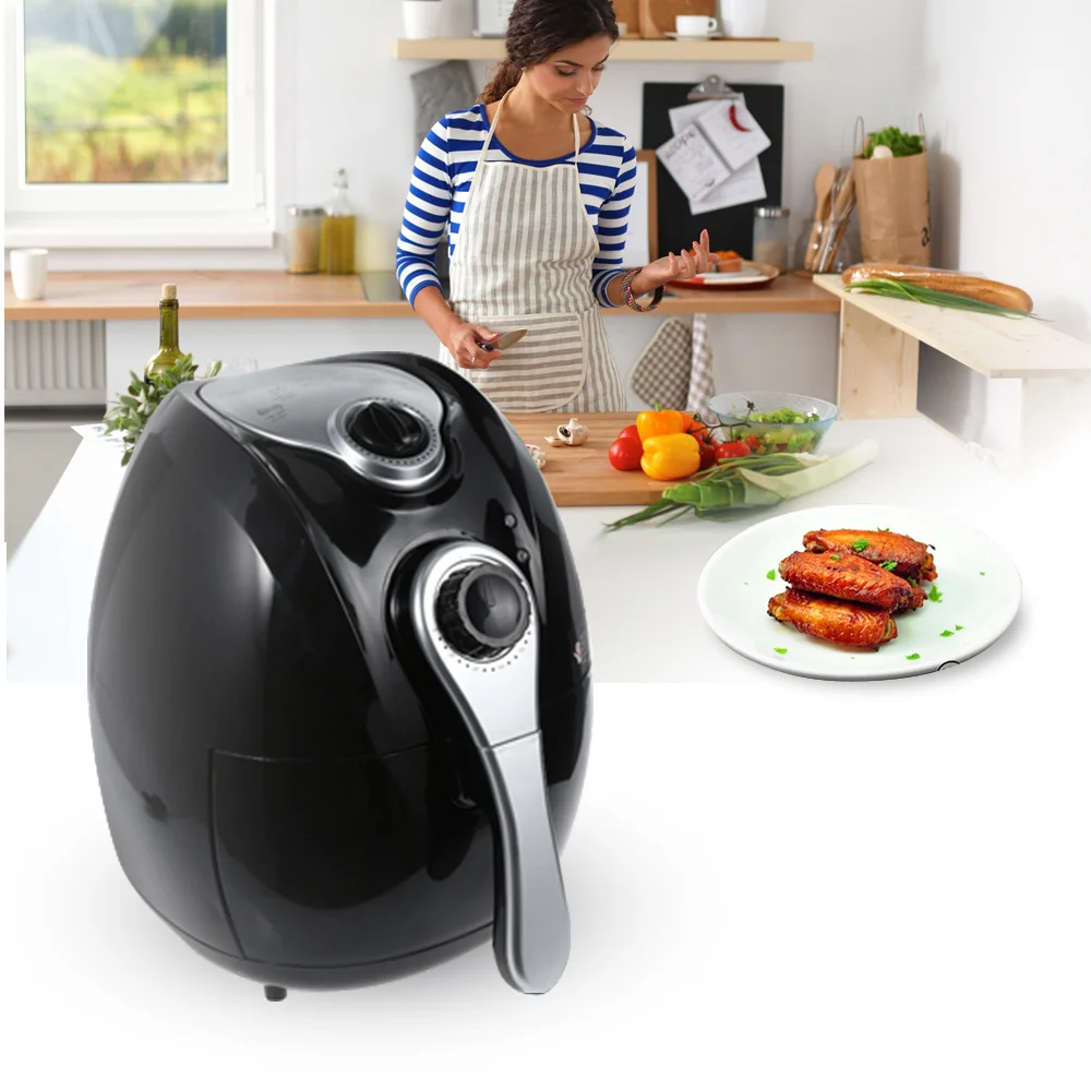 

2.7L Electric Air Fryer For Frying Baking Roasting Grilling Precise Timing Adjustable Temperature Control Non-Stick Deep Fryers