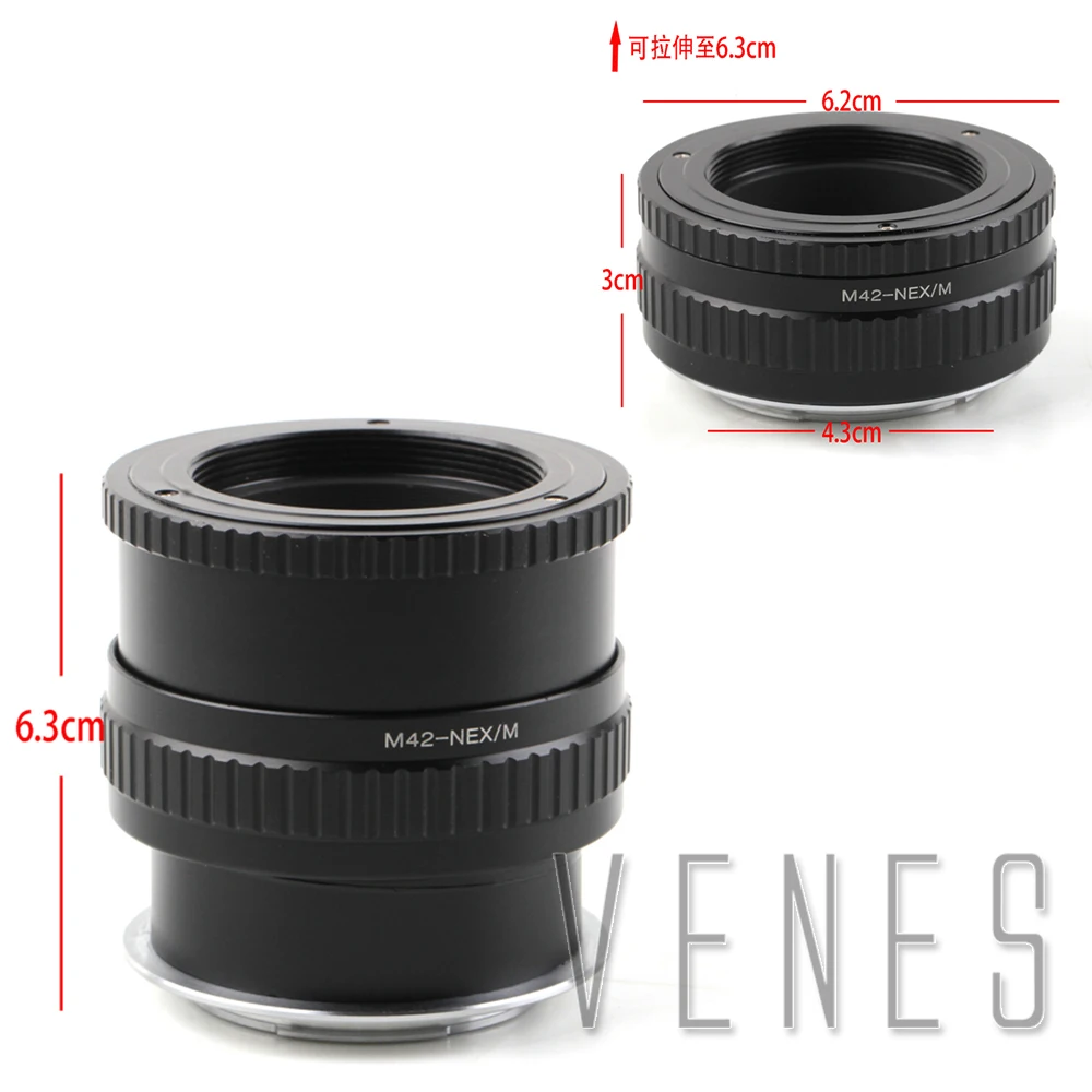 M42 Nex /m, Adjustable Macro To Infinity Lens Adapter Suit For M42 Lens To Suit For Sony E
