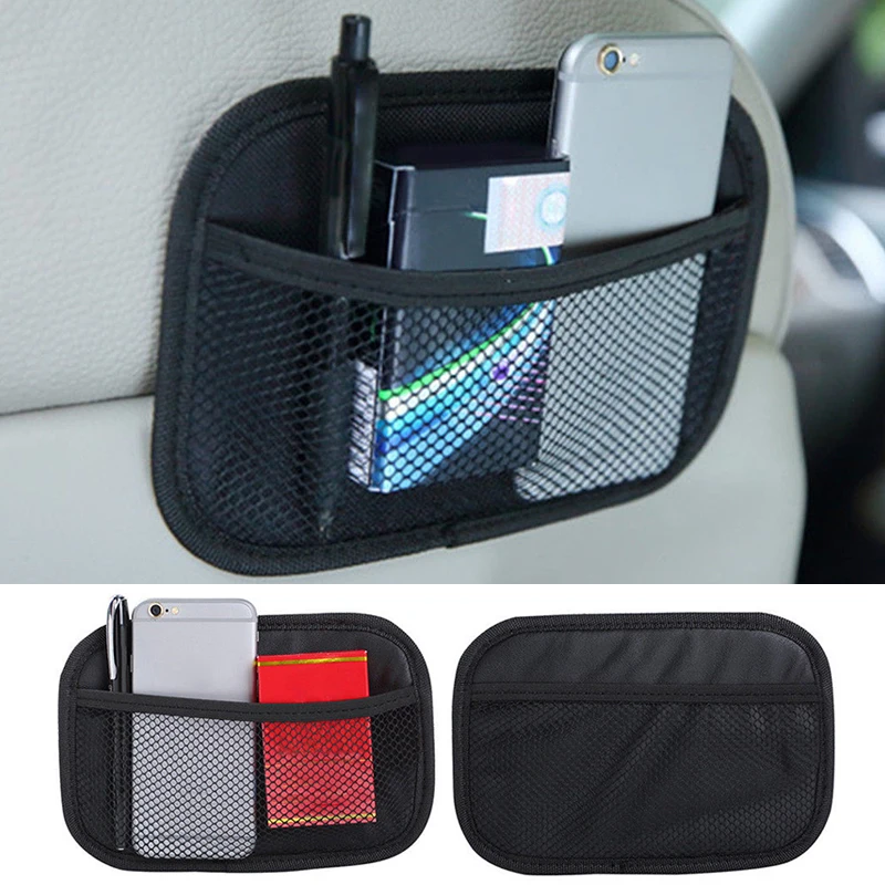 

Universal Car Vehicle Stick-up Mesh Net Storage Bag Phone Holder Organizer Pouch Car Styling Car Rear Trunk Back Seat Storage