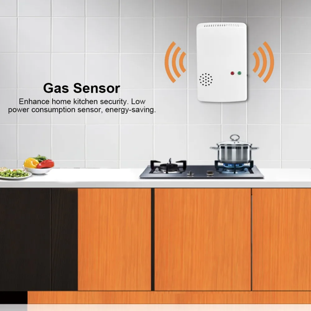 

85db Natural Gas Leak Alarm Warning Sensor Detector Home Security Tool with Indicator Light 2019 New