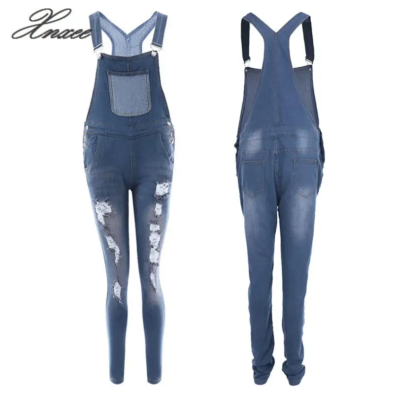 2019 New Spring Women Overalls Cool Denim Jumpsuit Ripped Holes Casual Jeans Sleeveless Jumpsuits Hollow Out Rompers 2XL 2019 New Spring Women Overalls Cool Denim Jumpsuit Ripped Holes Casual Jeans Sleeveless Jumpsuits Hollow Out Rompers 2XL