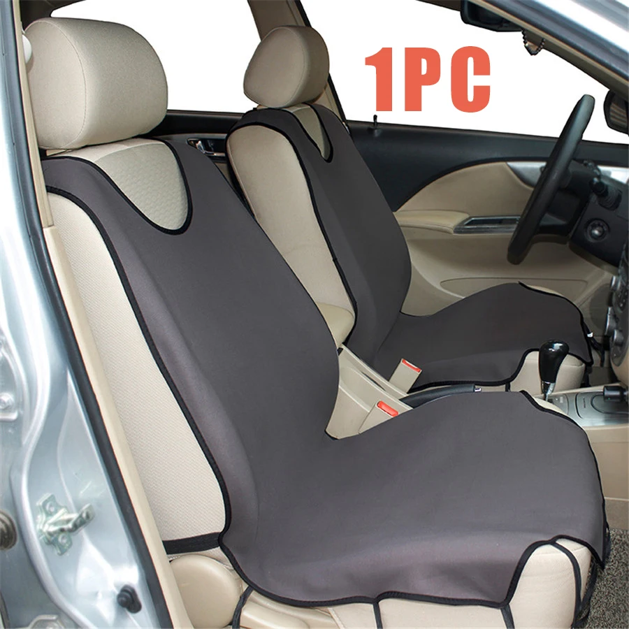 

1pc Universal Front Car Seat Cover Seat Protector T-shirts Gray Simple Style Breathable Washable