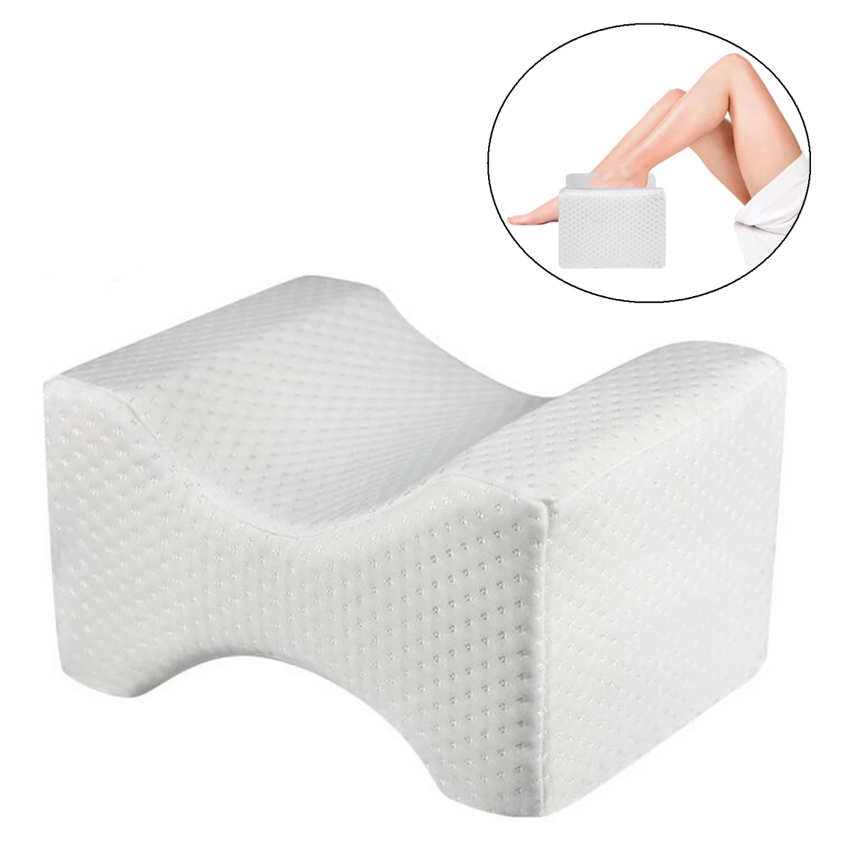 Memory Foam Knee Leg Pillow Bed Cushion Leg Pad Leg Shaping Pregnancy Body Pain Relief Sleeping Pillow Travel Under Knee Sleep