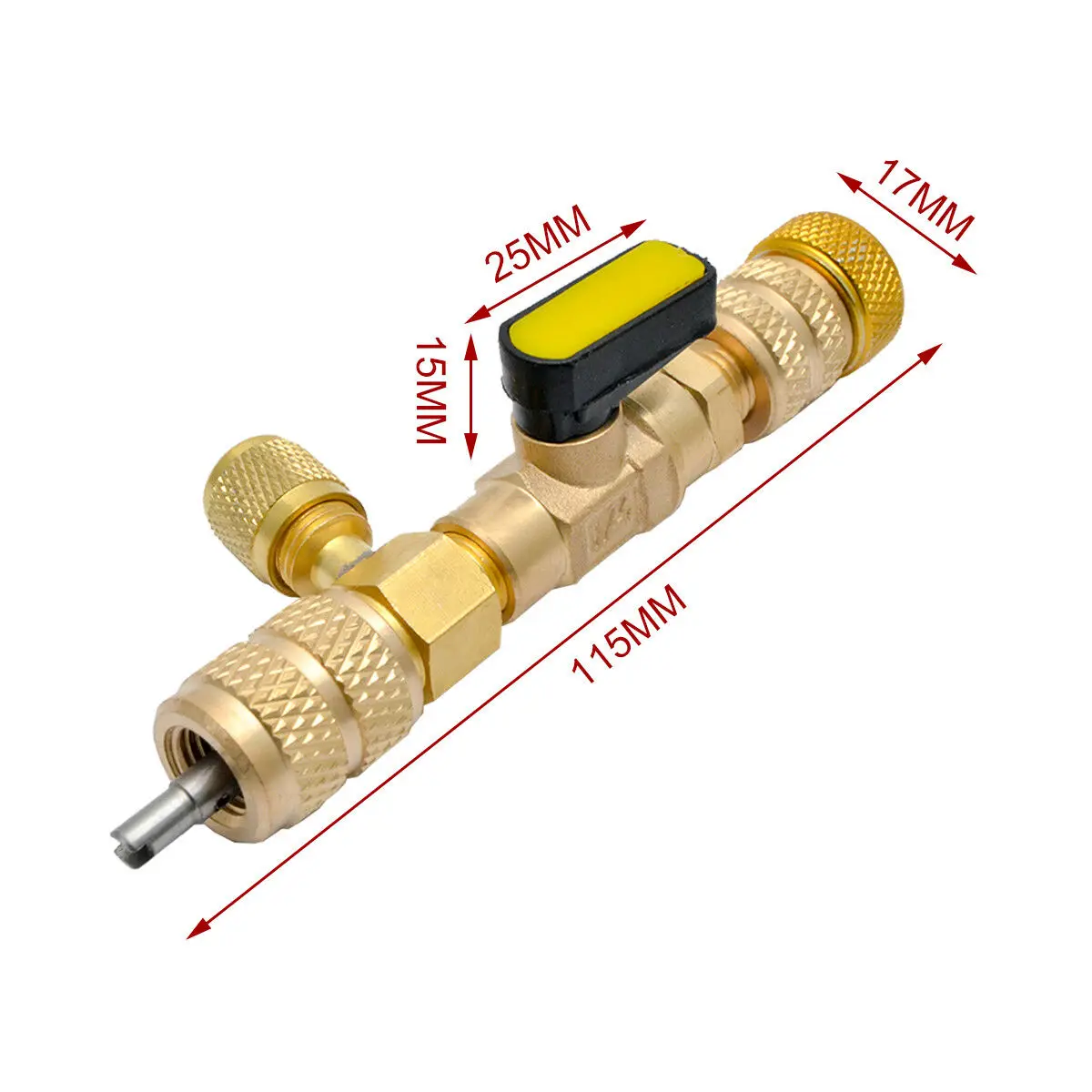  HVAC AC Schrader Brass Valve Core Remover Dual Size 1/4
