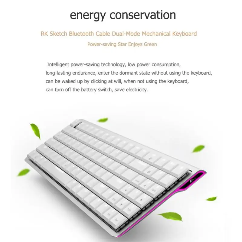 

USB Bluetooth Dual Mode Mechanical Keyboard 96 Keys Blue Switch Suspension Keycap Keypad for PC Laptop for LOL PUBG Games