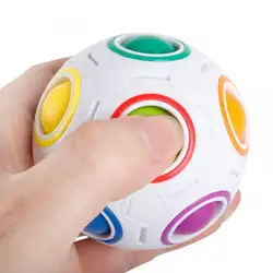 Мода для взрослых и детей Шаровые Игрушки Magic Cube Пластик Творческий Радуга Футбол головоломки для детей Обучающие игрушки Fidget NSV775
