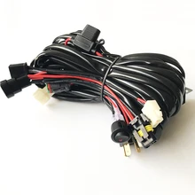 Buy 12V Car LED Light Bar Wiring Loom Harness 9005 H4 Socket Driving Light w/ Switch Free Shipping