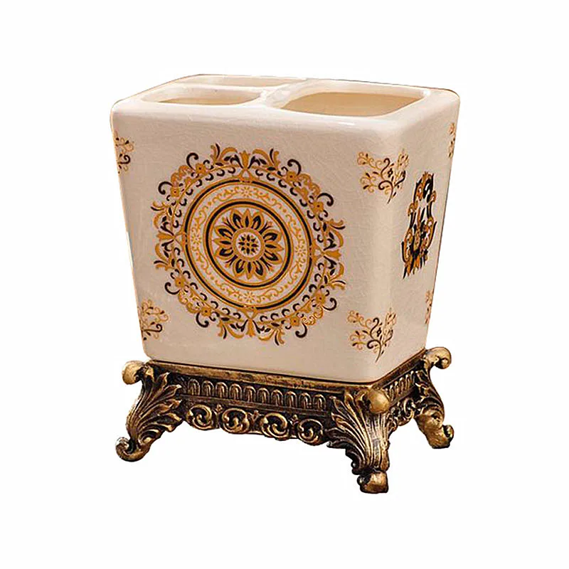 European family bathroom ceramic toothbrush holder,Creative bathroom