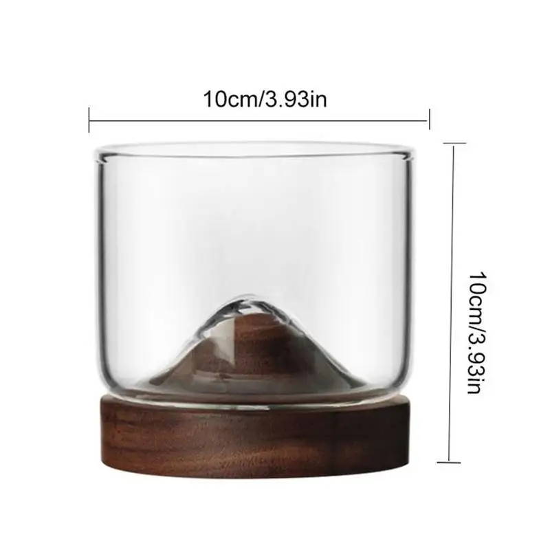 Стакан для виски, маленькое стекло в японском стиле, горное деревянное дно, бокал для вина, оригинальное креативное утолщенное стекло