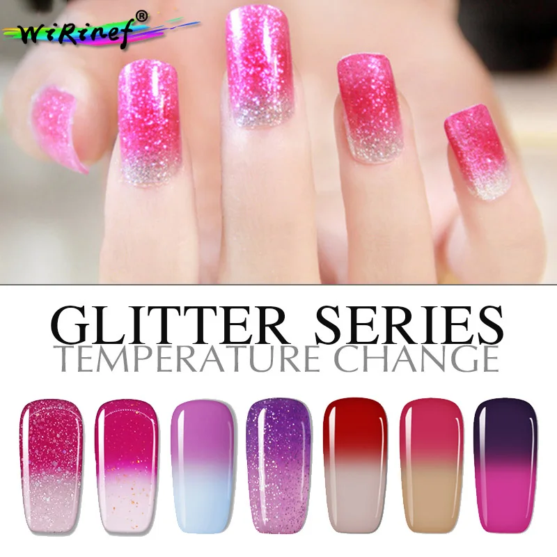 WiRinef 8ml Temperature Warm Series Nail Gel Polish UV LED Gel Colorful