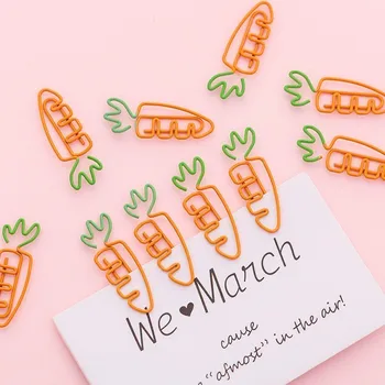 

2PCS New Lovely Carrot Bookmark Planner Paper Clip Metal Material Bookmarks For Book Stationery School Office Supplies