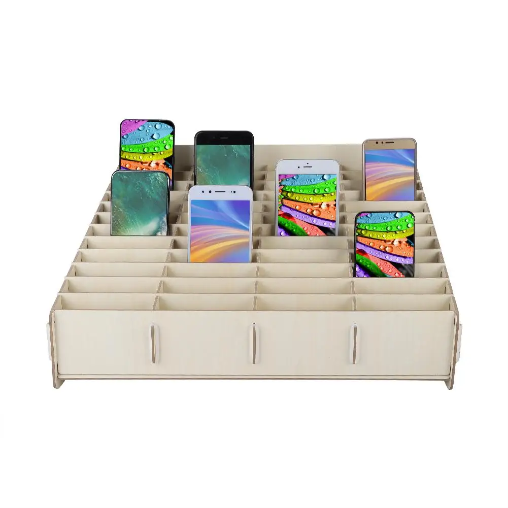 48 ячеек деревянный ящик для хранения мобильного телефона удобное хранение для офиса/гостиной
