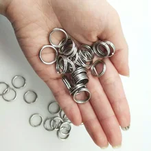 OLOEY 50 шт./пакет Нержавеющая сталь Рыбалка кольцо Разделение зажим шарнирного соединения с двойными колечками быстросменная деталь крюка разъем инструменты для ловли карпа
