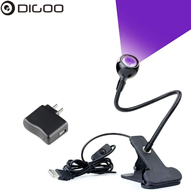 

Digoo 5V USB UV Desk Lamp LED Backlight Lamp Posters Blacklight Lamp Rechargeable USB Led Table Lamp