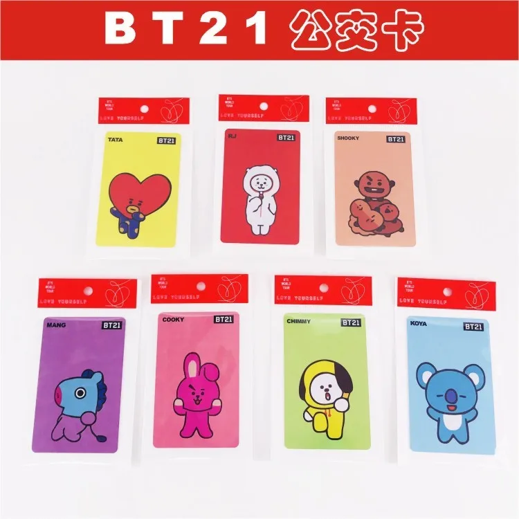 

Bt21 Transit Card k-pop BTS bangtan boys posters Concerts Periphery PVC Card Album Card