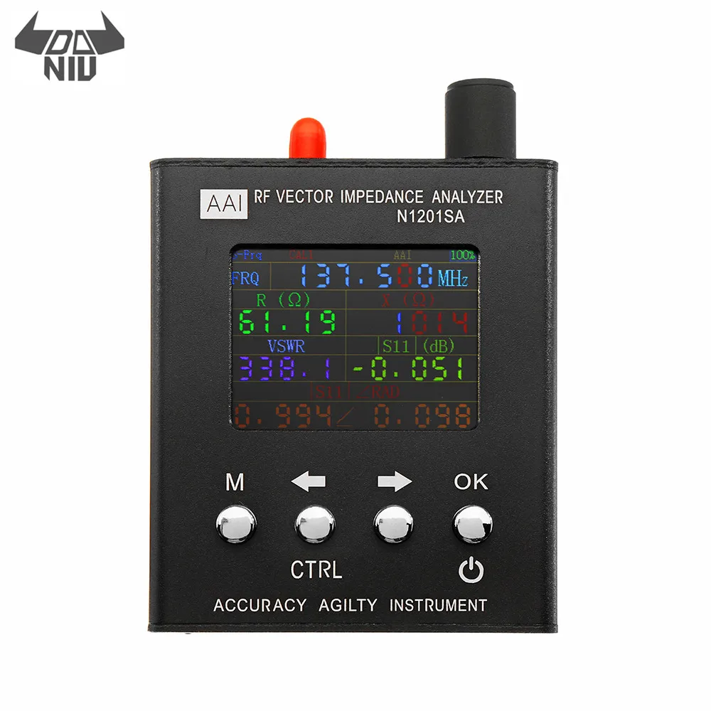 

DANIU English Verison N1201SA 140MHz-2.7GHz UV RF Vector Impedance ANT SWR Antenna Analyzer Meter Tester