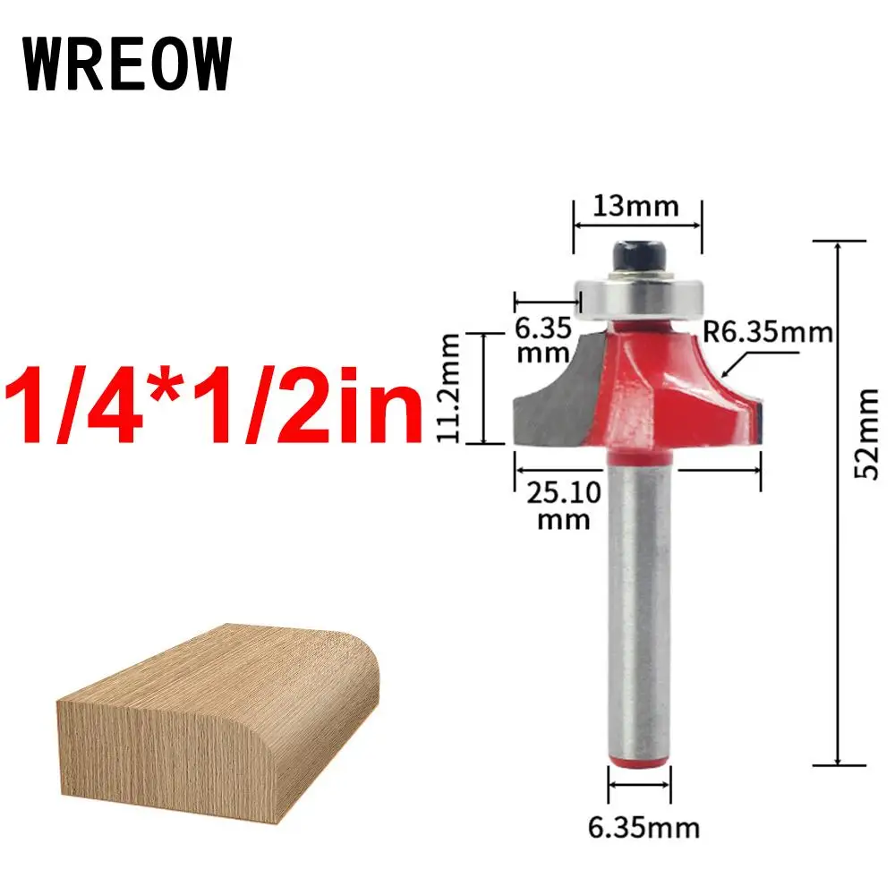 

1/4inch Shank Wood Router Bit Straight End Trimmer Milling Cutter clean flush trim corner round cove box bits tools Mill Cutter