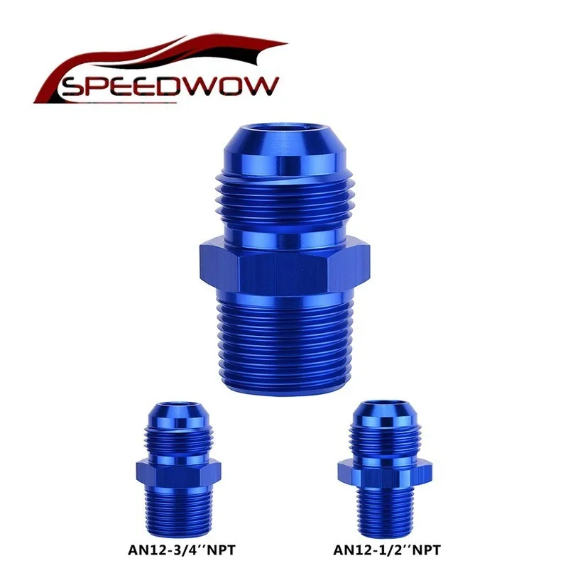 Автозапчасти SPEEDWOW Male AN12 до 1/2 'ɳ/4&quot NPT прямые расклешенные трубы резьбовые