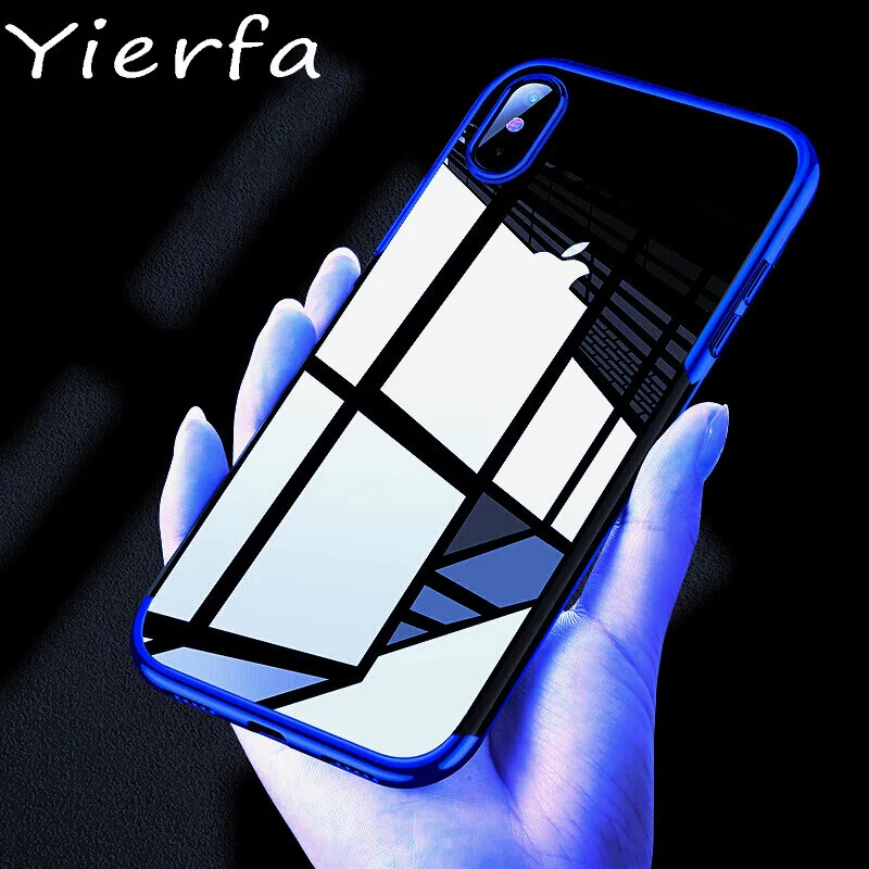 

Luxury Plating Case For IPhone XS Max Case Cover Transparent Soft TPU Back Cover For IPhone XR Phone Case For IPhone X Iphonex
