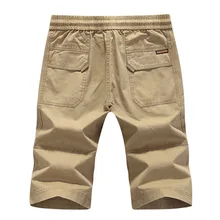 ICPANS Карго повседневные шорты для лета мужские хлопковые шорты брюки для отдыха прямые однотонные мужские укороченные шорты плюс размер 4XL 5XL