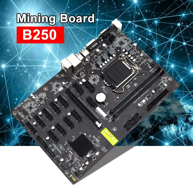

Exclusive For Minning Machine B250 Mining Board B250 Motherboard Graphics Card Interface Support Gtx1050ti 1060ti Design