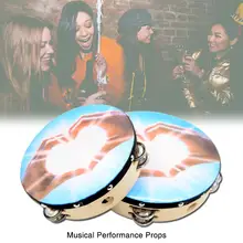 Деревянный ручной двухрядный Тамбурин рамка барабан для церковвечерние реквизит для танцев взрослые дети ударные