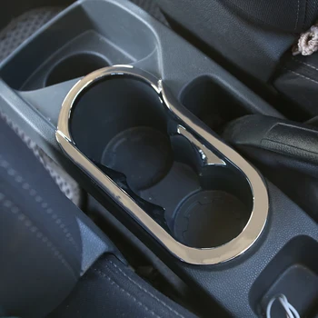 

A Little Change ABS Chrome Water Cup Decoration Trim Sticker For Ford Ecosport LHD 2012 2013 2014 2015 2016 Accessories