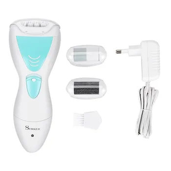 

EU Plug & USB 3-in-1 Rechargeable Lady Care Waterproof Epilator Operated Exfoliating Grinding Callus Remover