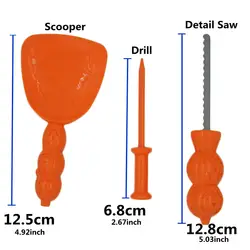 Светильники в виде тыквы на Хэллоуин набор инструментов для резки + светодиодный свет при свечах без острых краев безопасный простой в