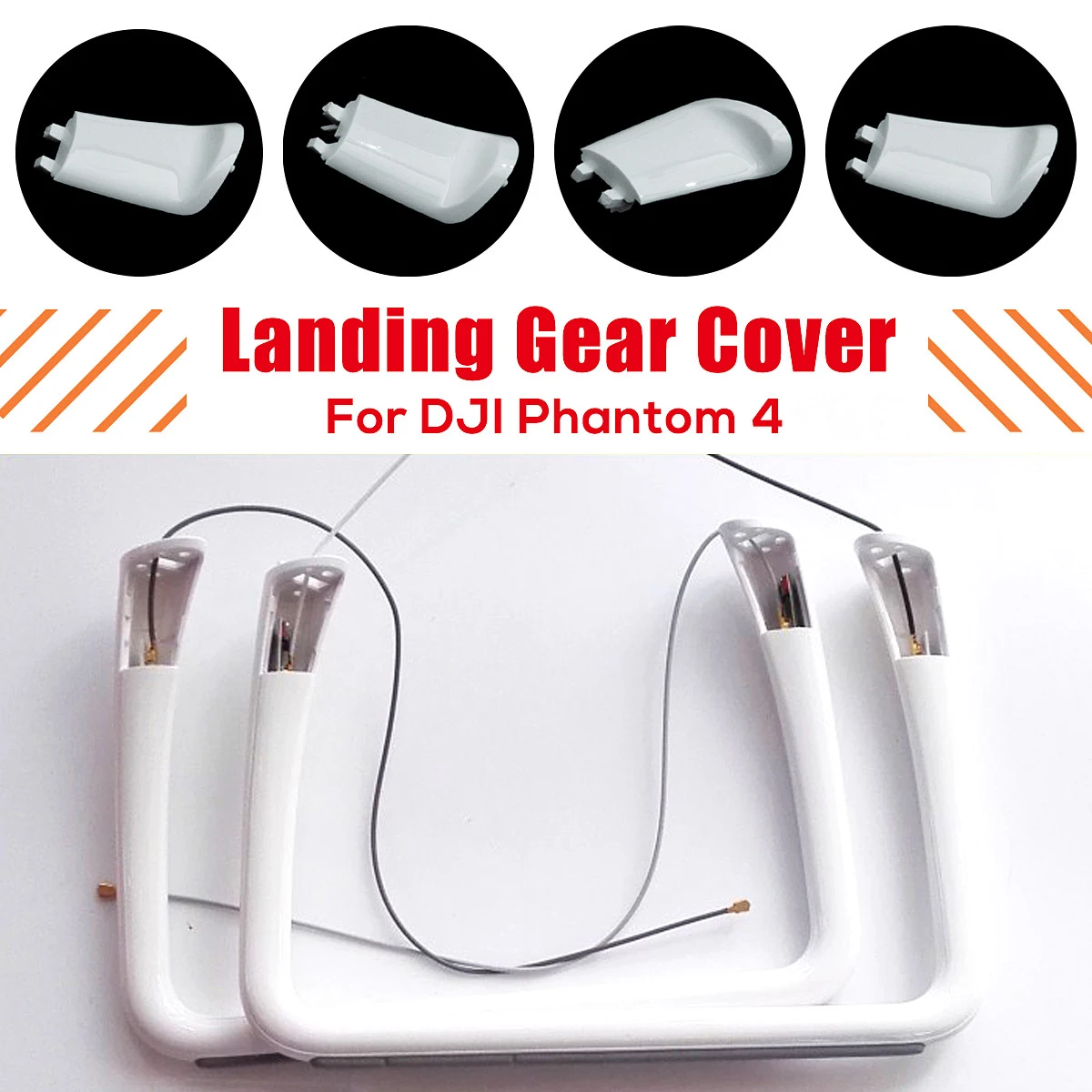 

4pcs White Landing Gear Cover Repair Parts Set For DJI Phantom 4 Drone