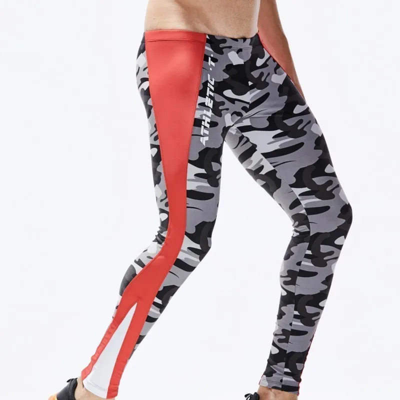 Camo Running Tights Men Compression 