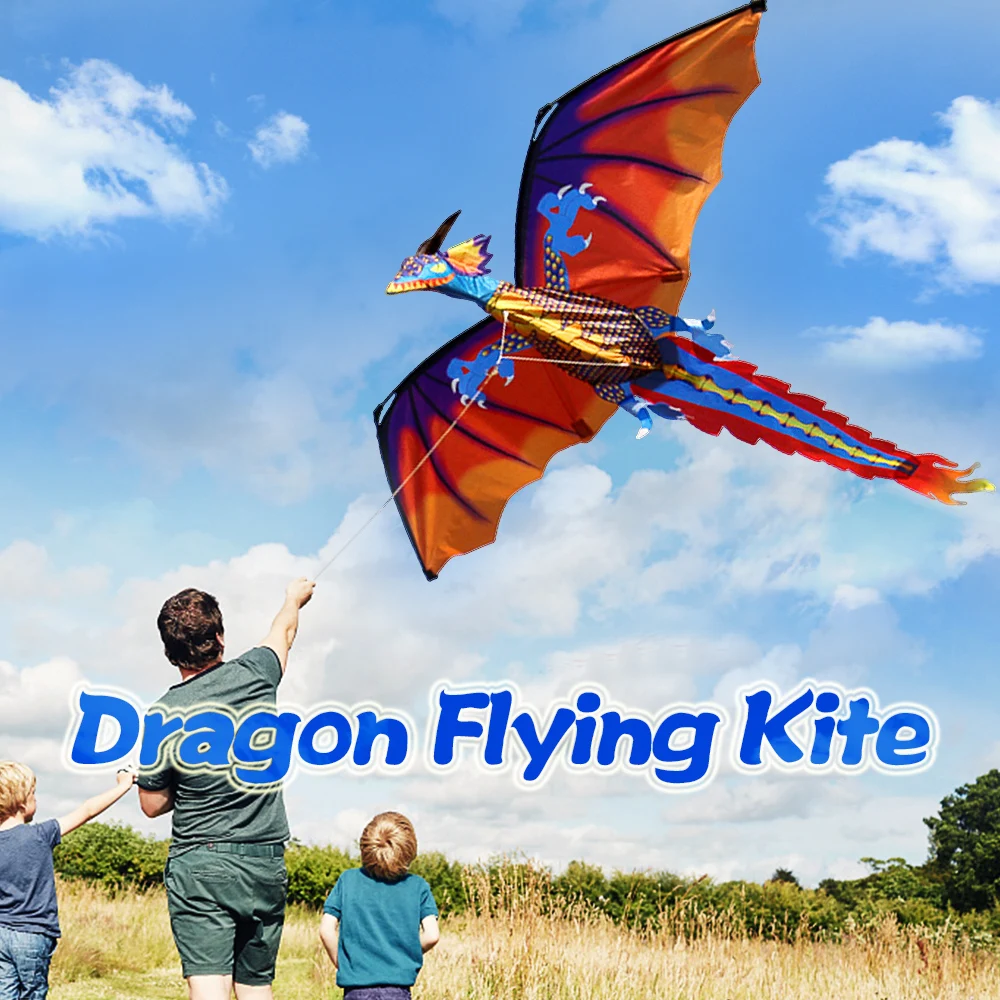 

Dragon Kite Single Line Flying Kite with Tail 100m Flying Line for Kids Adults Outdoor Sports Beach Grassland Park Family Fun