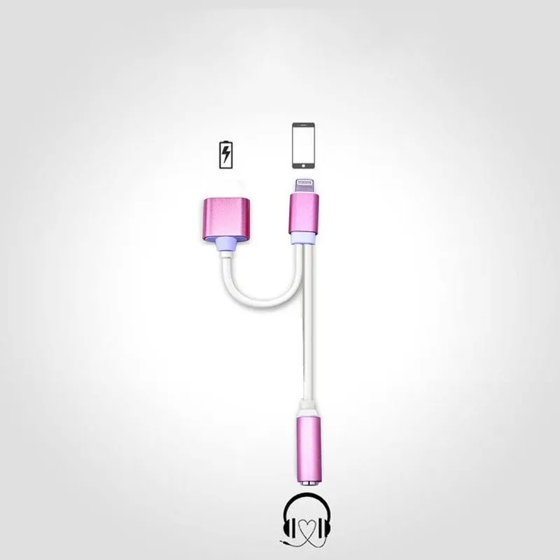 Lism Audio Splitter Adapter Line Charge Hear Song Two-in-one For Iphone7 IPhone Ios 10.2/10.3 Lightning Cable Connector | Электроника
