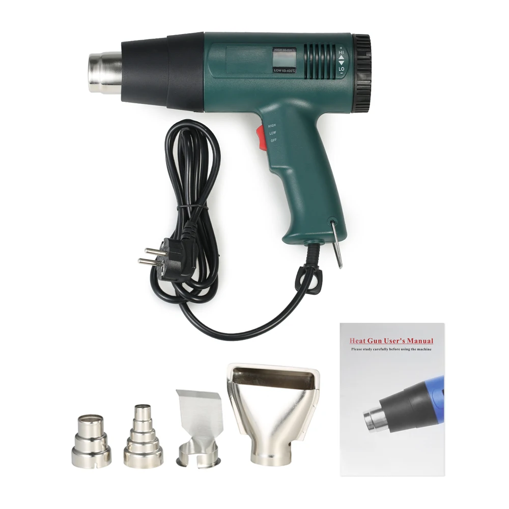 

LCD Digital Temperature-controlled Electric Hot Air Gun Heat Gun Tool Set Variable Temperatures Advanced Electric Hot Air Gun