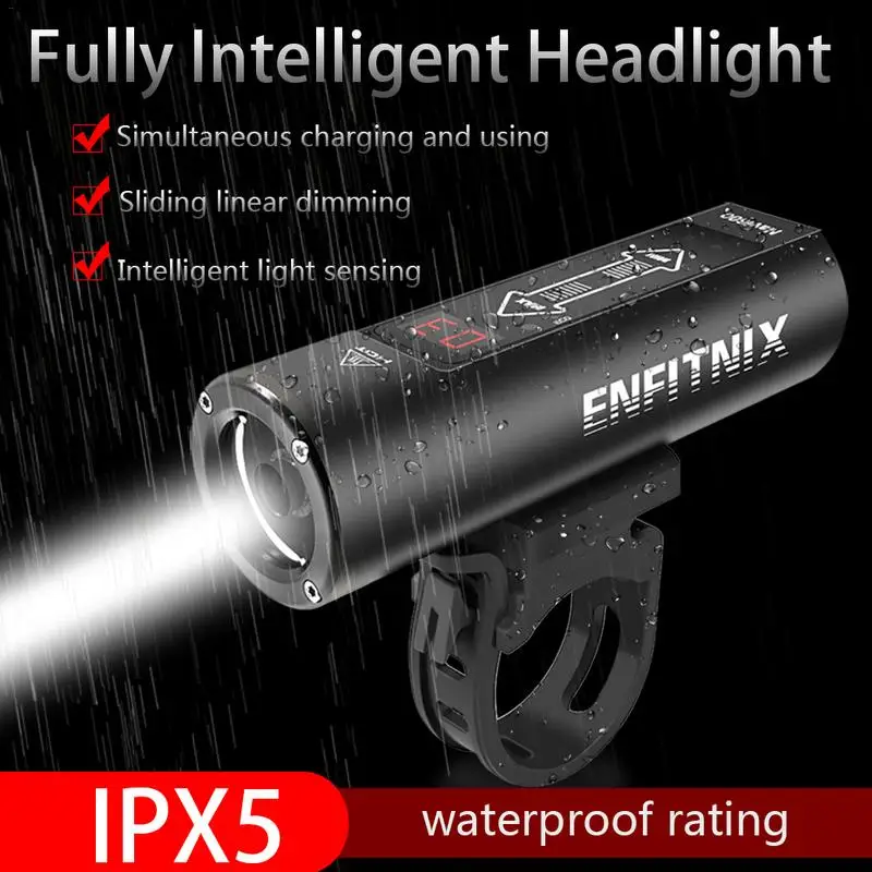 

2018 New Light Smart Headlights Enfitnix Navi600 USB Rechargeable Road Mountain Bike Smart Headlights For Bicycle Accessories